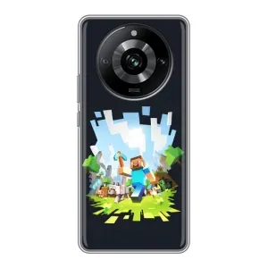 Чохол Майнкрафт на Realme 11 Pro (AlphaPrint) Minecraft (персонажі Minecraft)