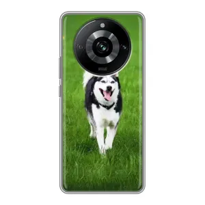 Чохол з Хаскі Realme 11 Pro - (AlphaPrint) (Радісний Хаскі)