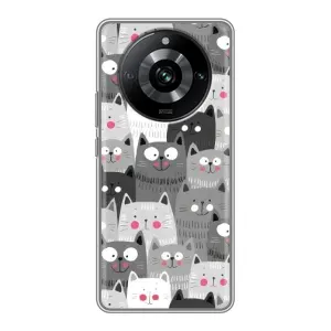 Чохли з Котиками для Realme 11 Pro (VPrint) (Мальовані котики)