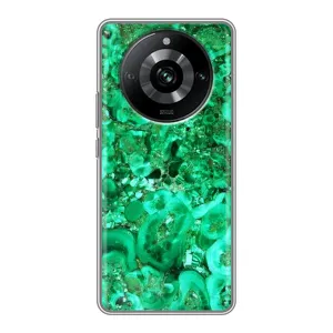 Мраморний чехол на Realme 11 Pro (VPrint) (Салатовий Мрамор)