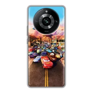 Силиконовый чехол Маквин для Realme 11 Pro (Тачки на трассе)