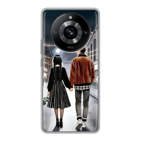 Чехол с принтом «Уэнздей и Тайлер» для Realme 11 Pro Чехол с принтом «Уэнздей и Тайлер» для Realme 11 Pro