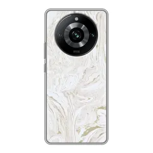 Мраморный чехол на Realme 11 (VPrint) (Белый мрамор)