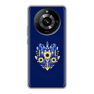 Чохли для Realme 11 Укр. Символіка (AlphaPrint) (Квітковий Герб)