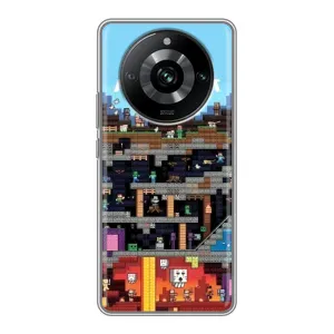 Чехол Майнкрафт на Realme 11 (AlphaPrint) Minecraft (фон Minecraft)