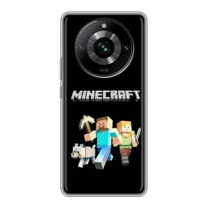 Чехол Майнкрафт на Realme 11 (AlphaPrint) Minecraft (герои Minecraft)