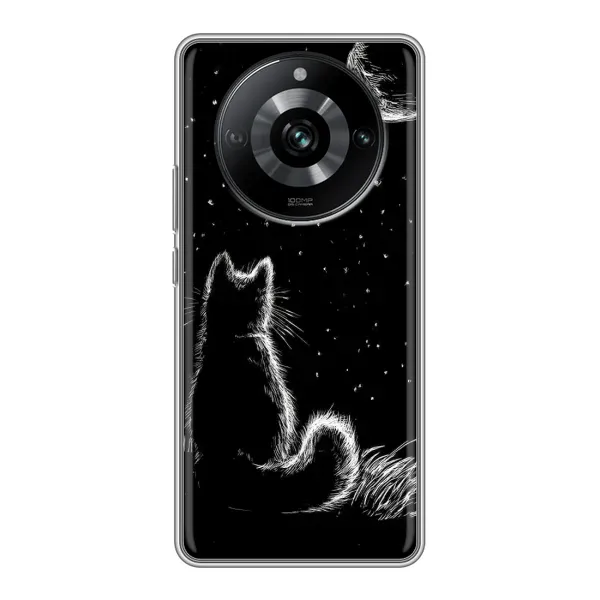 Чехол с принтом «Котик и луна» для Realme 11