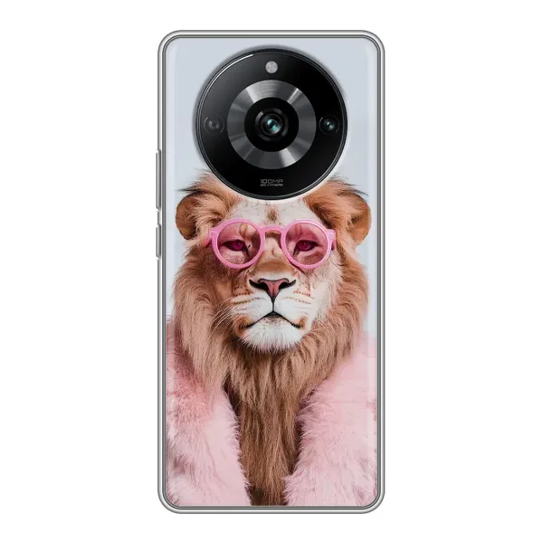 Чехол с принтом «Лев в очках» для Realme 11