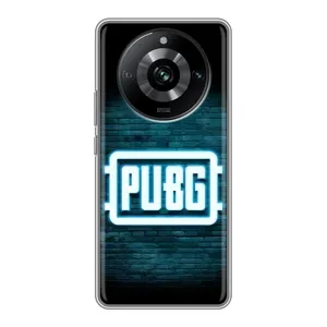 Чехол PUBG для Реалми 11 (AlphaPrint) (Лого PUBG)