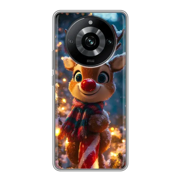 Чохол з принтом «Олень з шарфом» для Realme 11 Чохол з принтом «Олень з шарфом» для Realme 11