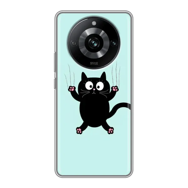 Чехол с принтом «Падающий кот» для Realme 11