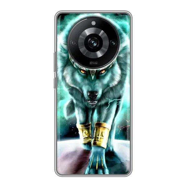 Чехол с принтом «Яркий волк» для Realme 11