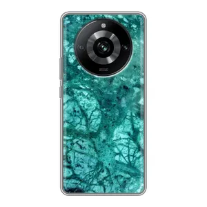 Мраморный чехол на Realme 11 (VPrint) (Зеленый мрамор)