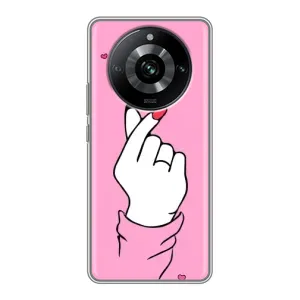Чехол с принтом для Realme 11 (AlphaPrint - Знак сердечка)