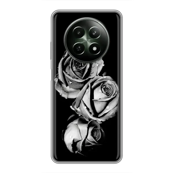 Чохол з принтом «Чорна троянда» для Realme 12 5G