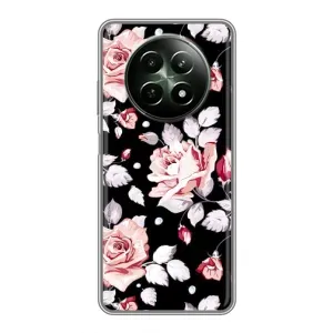 Чохли з квітами для RealMe 12 5G (VPrint) (Квіти на чорному)