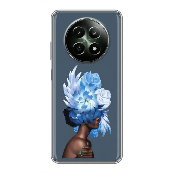 Чехол с принтом «Цветы на голове» для Realme 12 5G