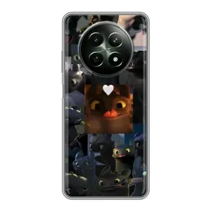 Чехол как приручить дракона на RealMe 12 5G (Дракон коллаж)