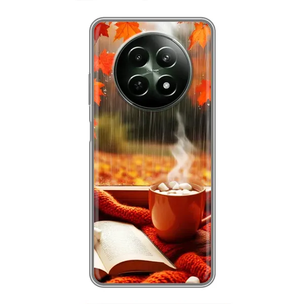 Чохол з принтом «Кава і дощ» для Realme 12 5G