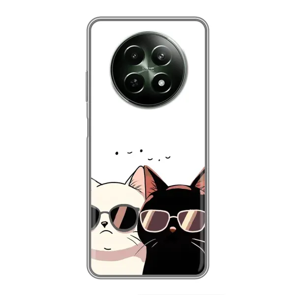 Чохол з принтом «Коти в окулярах» для Realme 12 5G