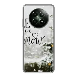Новогодние, Праздничные Чехлы для RealMe 12 5G - 2024 год (Let it snow)