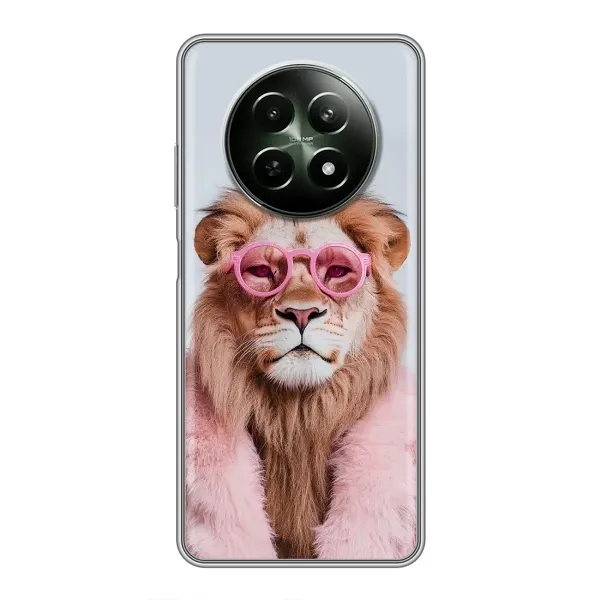 Чехол с принтом «Лев в очках» для Realme 12 5G