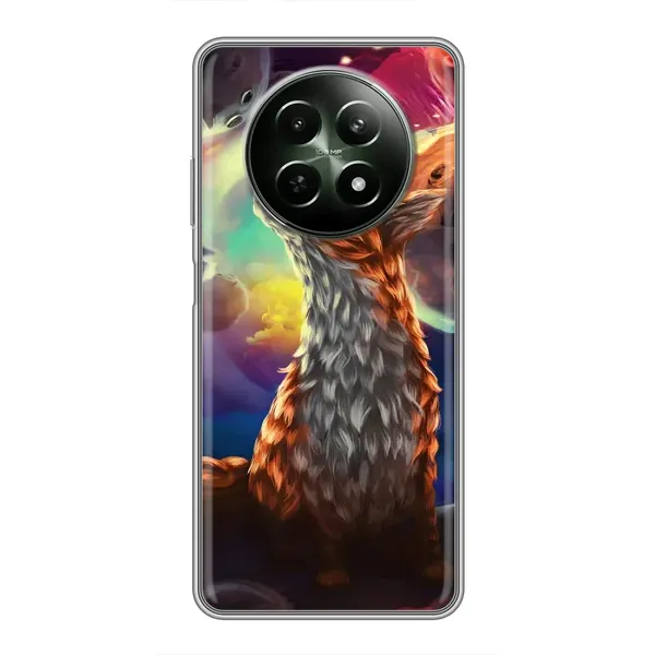 Чехол с принтом «Лисица в космосе» для Realme 12 5G