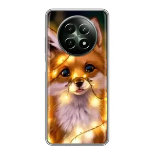 Чехлы с картинкой Лисички для RealMe 12 5G (VPrint) (Лисичка в гирляндах)