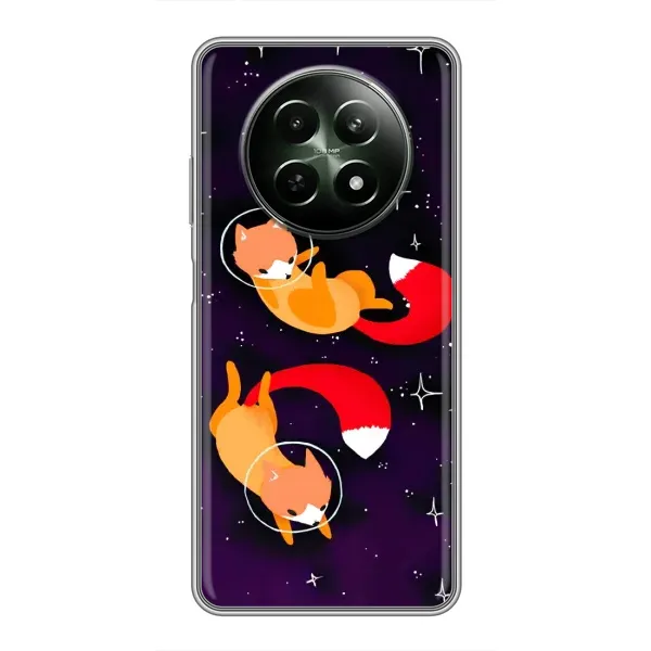 Чехол с принтом «Лисички космонавты» для Realme 12 5G
