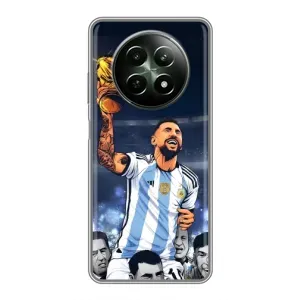 Чохли для RealMe 12 5G (Leo чемпіон) (AlphaPrint) (Мессі з кубком)