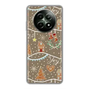 Новогодние, Праздничные Чехлы для RealMe 12 5G - 2024 год (Новогодние пряники)