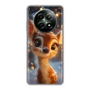 Чохол з принтом «Оленятко серед гірлянд» для Realme 12 5G