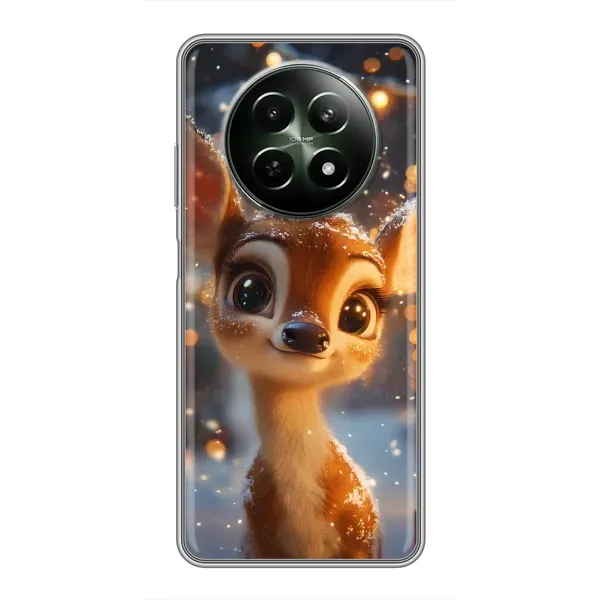Чохол з принтом «Оленятко серед гірлянд» для Realme 12 5G