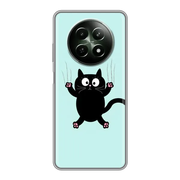 Чехол с принтом «Падающий кот» для Realme 12 5G