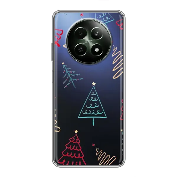 Чохол з принтом «Різдвяні ялинки» для Realme 12 5G