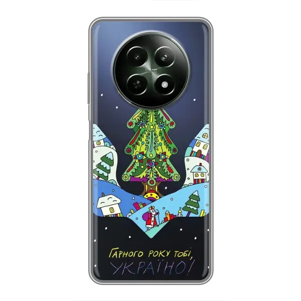 Чохол з принтом «Різдвяний герб» для Realme 12 5G