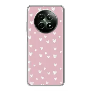 Чохол з розовим принтом для RealMe 12 5G (Сердечки на рожевому)