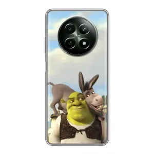Чехол с мультфильмом Шрек на RealMe 12 5G (Шрек и Осел)