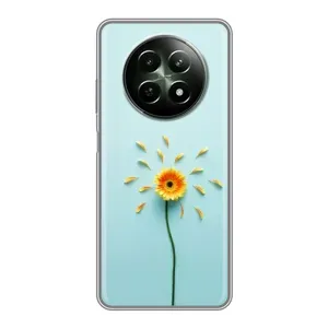 Чохли з квітами для RealMe 12 5G (VPrint) (Жовта квітка)