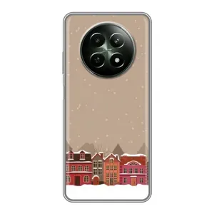Новогодние, Праздничные Чехлы для RealMe 12 5G - 2024 год (Зимний город)