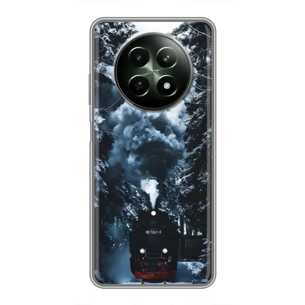 Чехол с принтом «Зимний поезд» для Realme 12 5G
