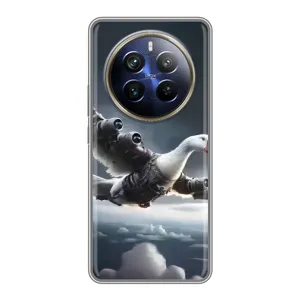 Чехол с мемом Тралалело тралала на Realme 12 Plus (Бомбардини гусини)