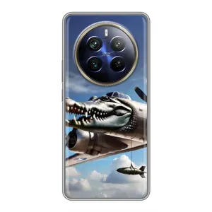 Чехол с мемом Тралалело тралала на Realme 12 Plus (Бомбардиро крокодило)