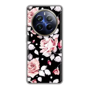 Чохли з квітами для Realme 12 Plus (VPrint) (Квіти на чорному)