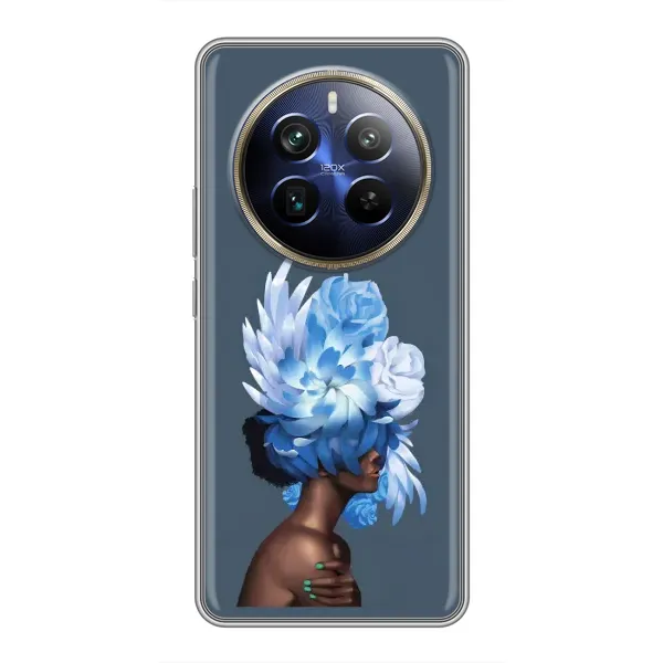 Чохол з принтом «Квіти на голові» для Realme 12 Plus