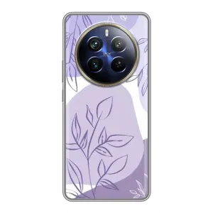 Чохол з принтом «Фіолетове листя абстракція» для Realme 12 Plus