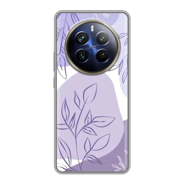 Чохол з принтом «Фіолетове листя абстракція» для Realme 12 Plus