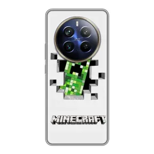 Чохол Майнкрафт на Realme 12 Plus (AlphaPrint) Minecraft (кріпер Майнкрафт)