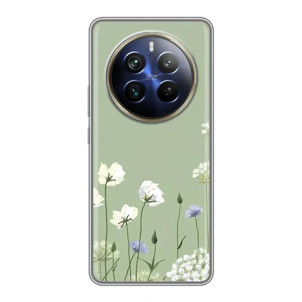 Чохол з принтом «Квіти на зеленому» для Realme 12 Plus