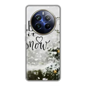Новорічні, Святкові Чохли для Realme 12 Plus - 2024 год (Let it snow)